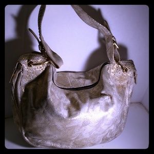 Oryany Gold leather Hobo bag 18" x 11" Beauty